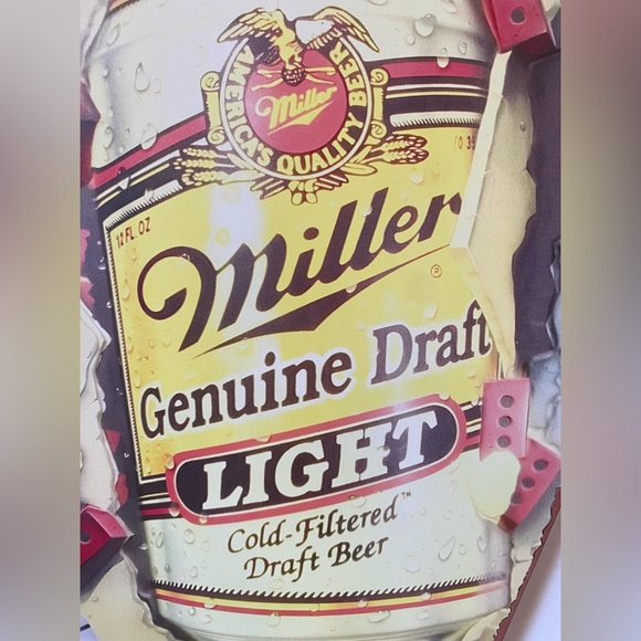 Miller Genuine Draft - Miller Lite Metal Sign - Picture 2 of 4
